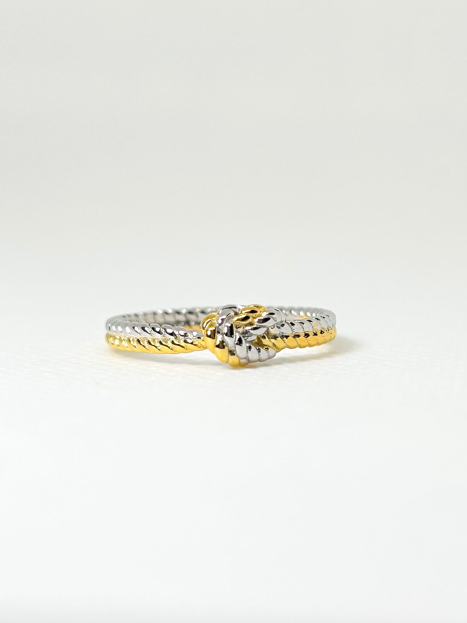 anello in argento in corda oro e argento