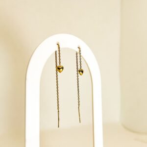 Orecchini argento 925 a cuore pendente - Falling | Confine Jewels