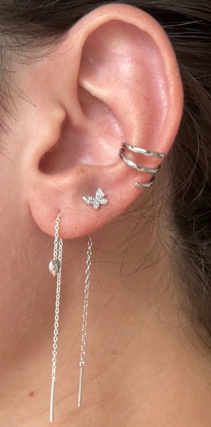 Orecchini argento 925 a cuore pendente - Falling | Confine Jewels - immagine 4