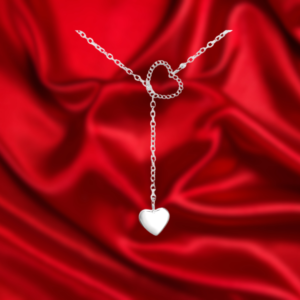 Collana cuore incastro lunga argento 925 – Eleganza da scollatura