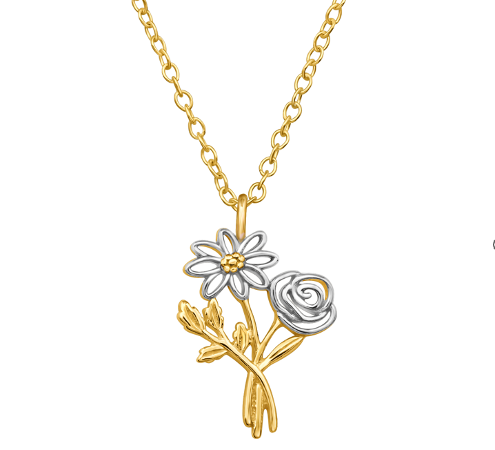 Collana fiori argento 925 - Campo di fiori
