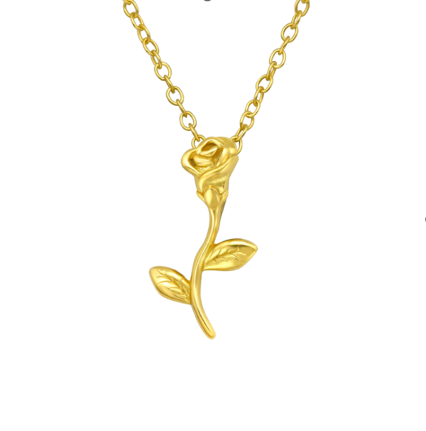 Collana pendente Rosa Argento 925