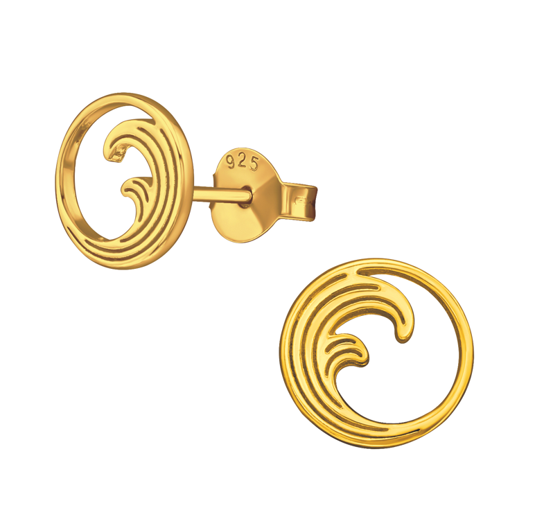 Orecchini onda argento 925